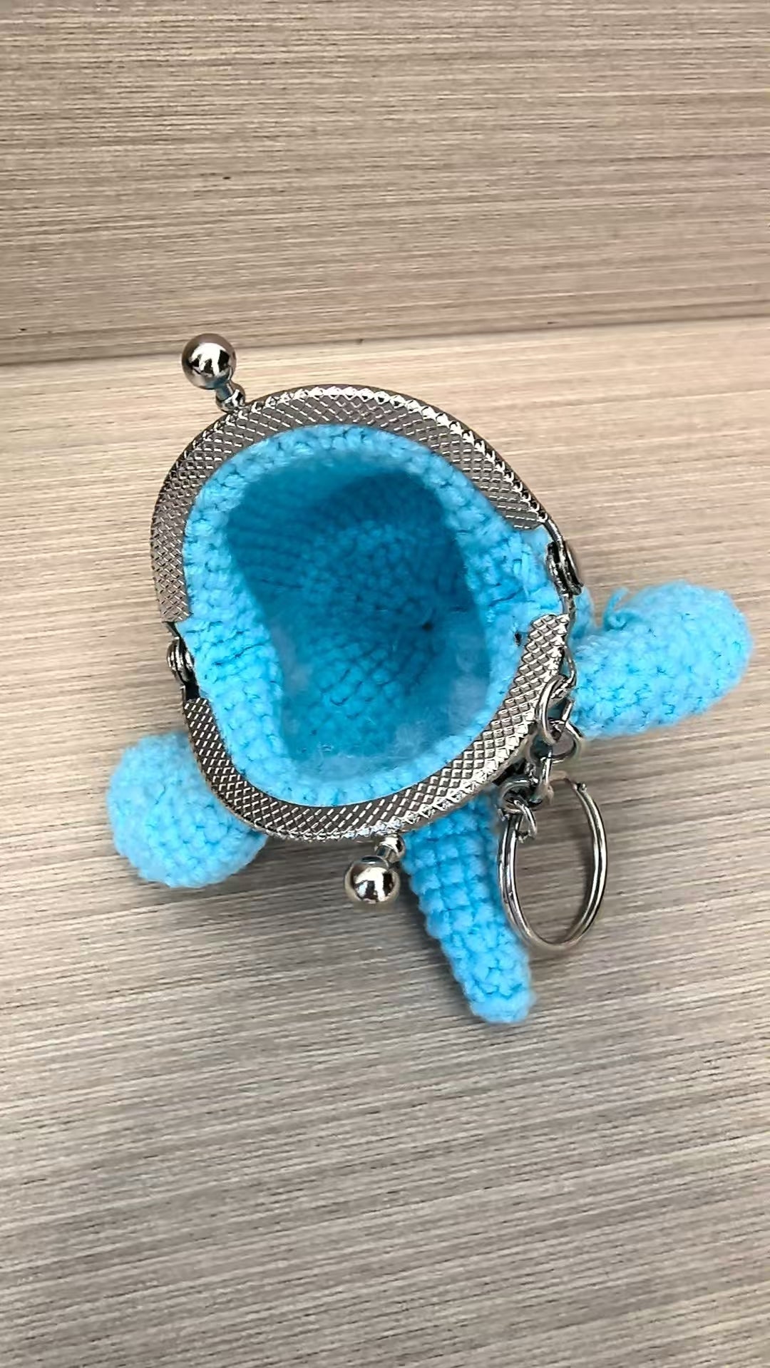 Crocheted coin purse - elephant