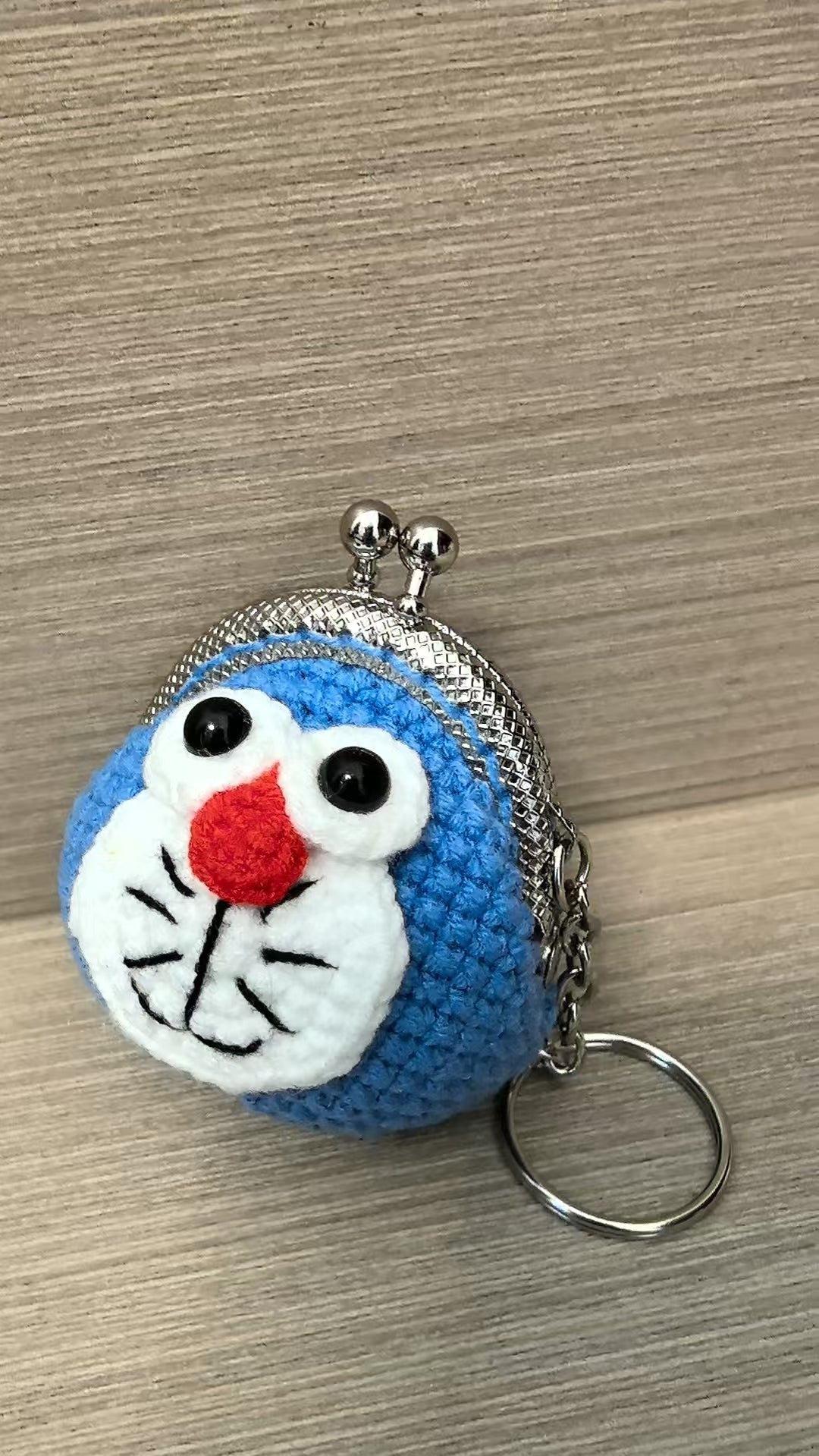 Crocheted coin purse - Doraemon