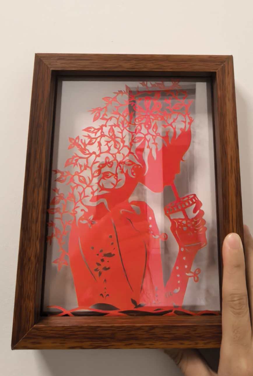 The girl drinking milk tea - cutout