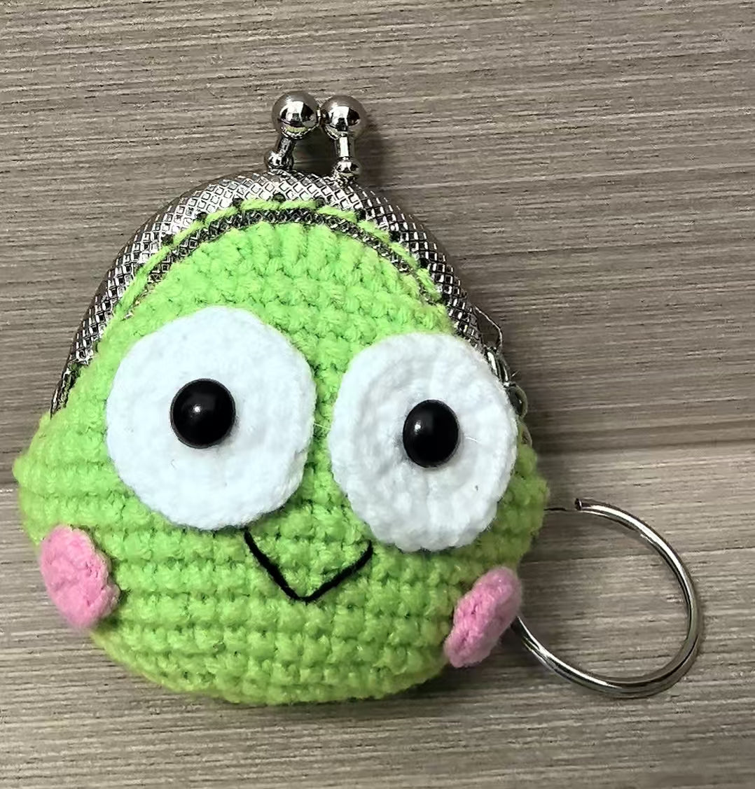 Crocheted coin purse - frog