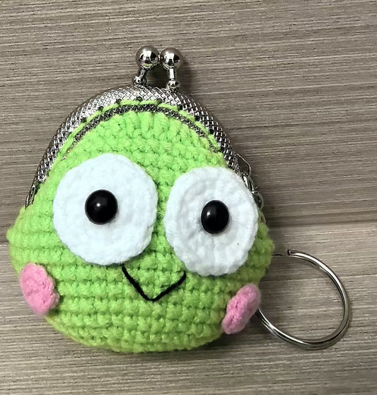 Crocheted coin purse - frog
