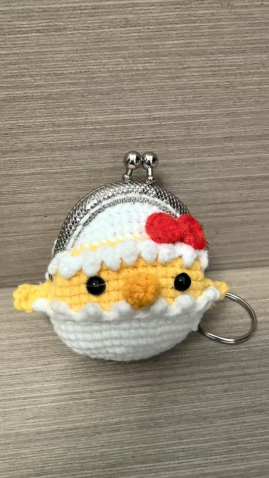 Crocheted coin purse - Chicken