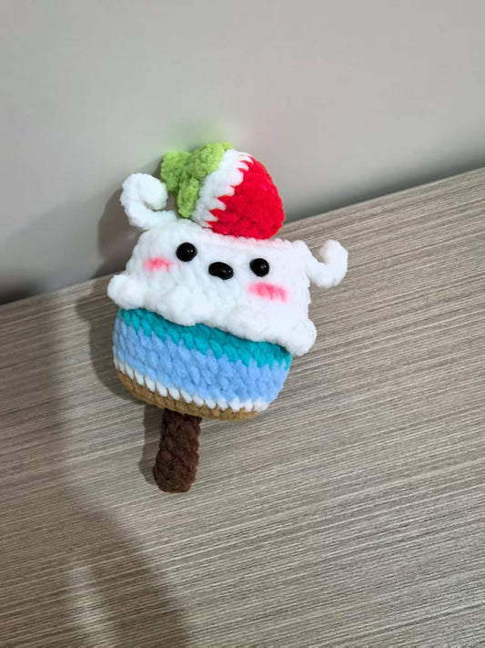 A crocheted ice-cream