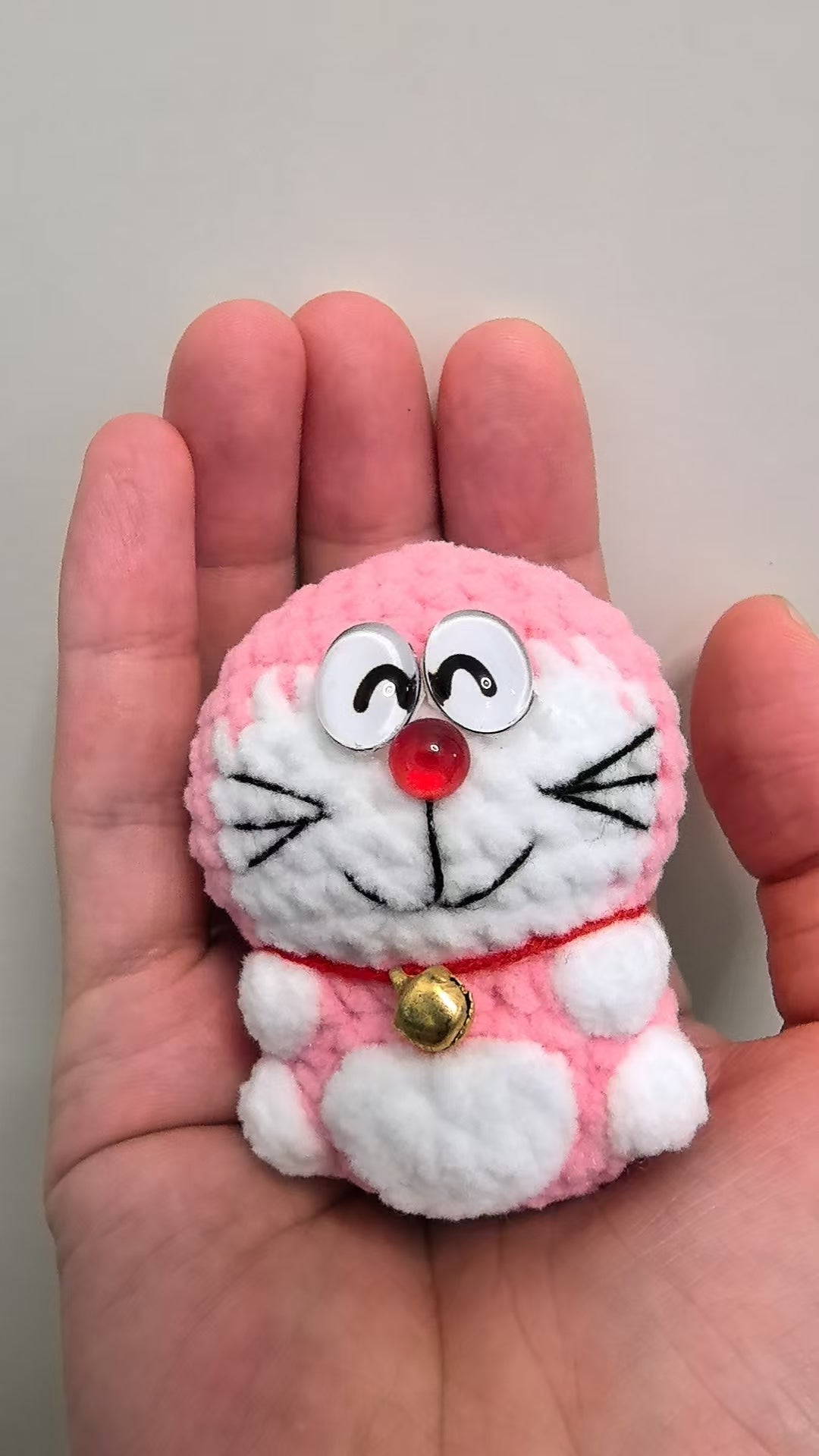 crocheted Doraemon Pink