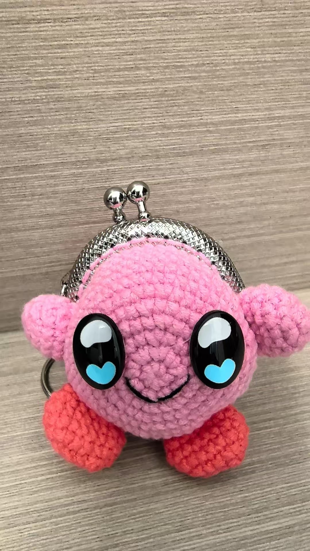 Crocheted coin purse - Kirby of the Stars