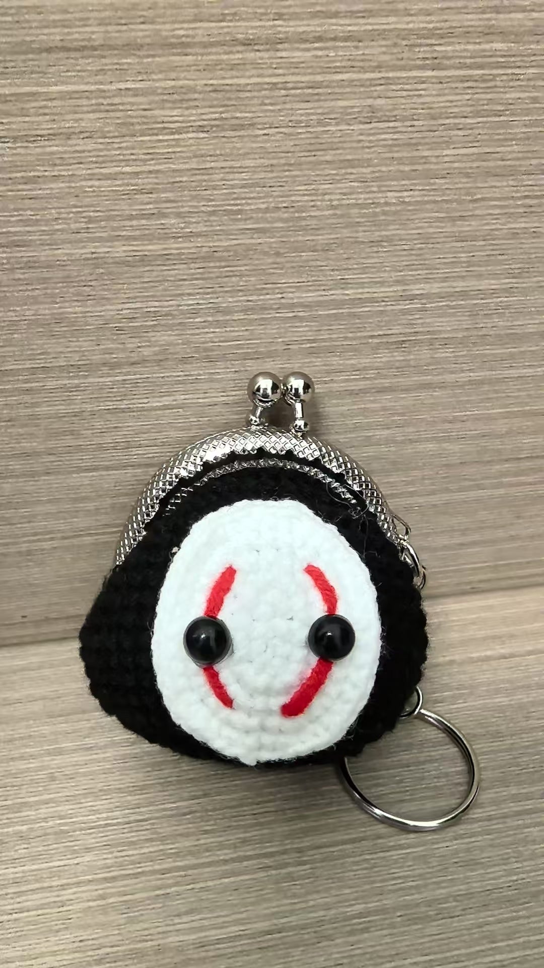Crocheted coin purse - Faceless man