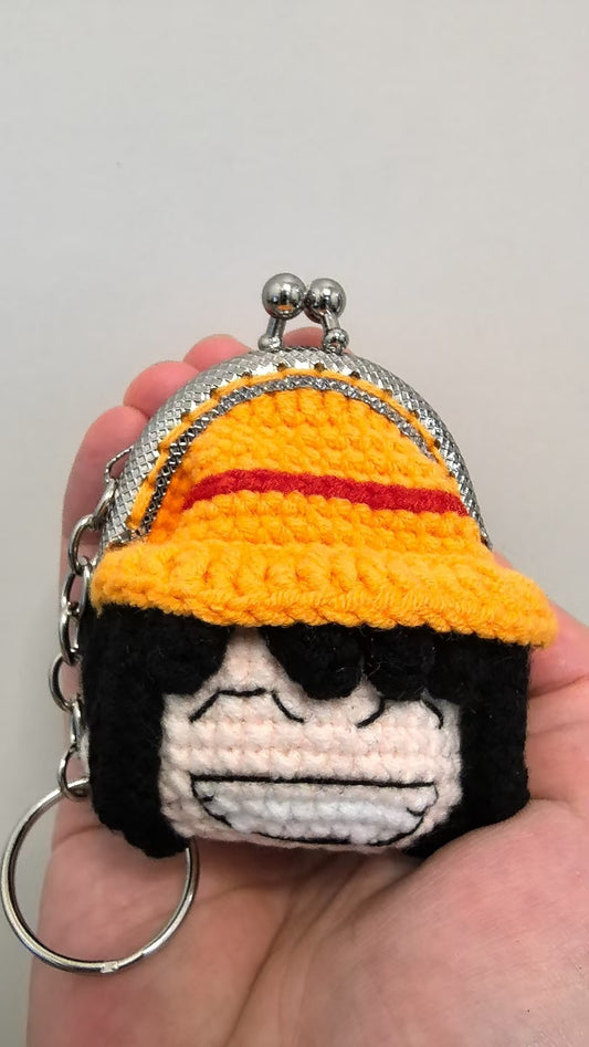 Crocheted coin purse -  Luffy