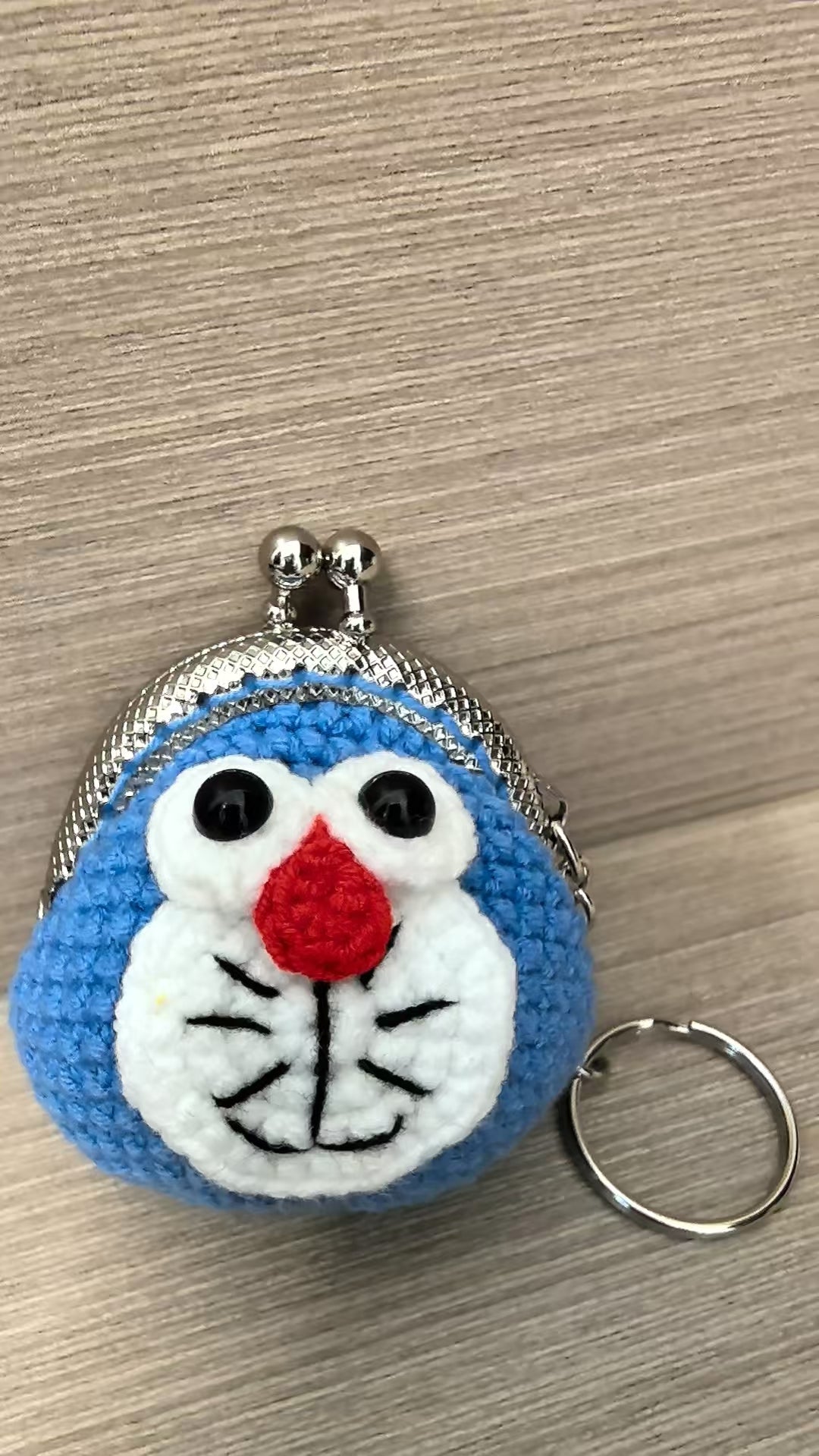 Crocheted coin purse - Doraemon