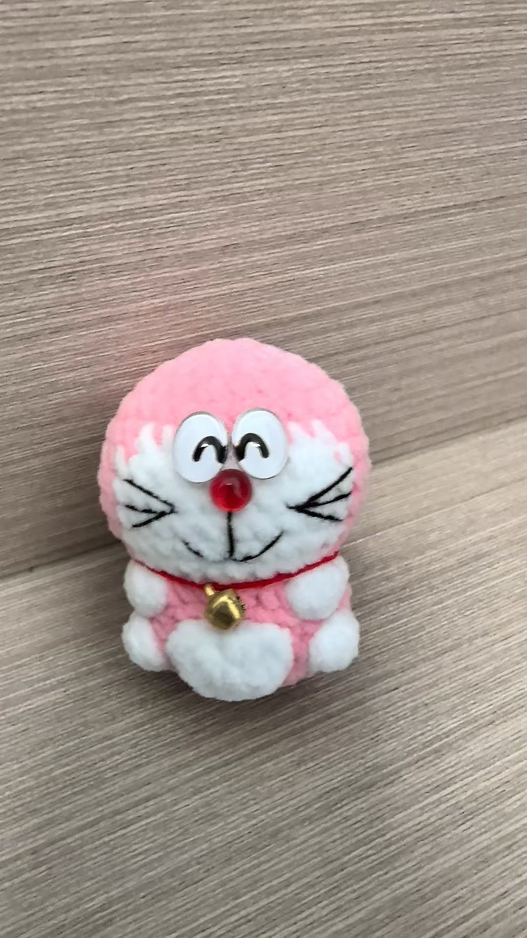 crocheted Doraemon Pink