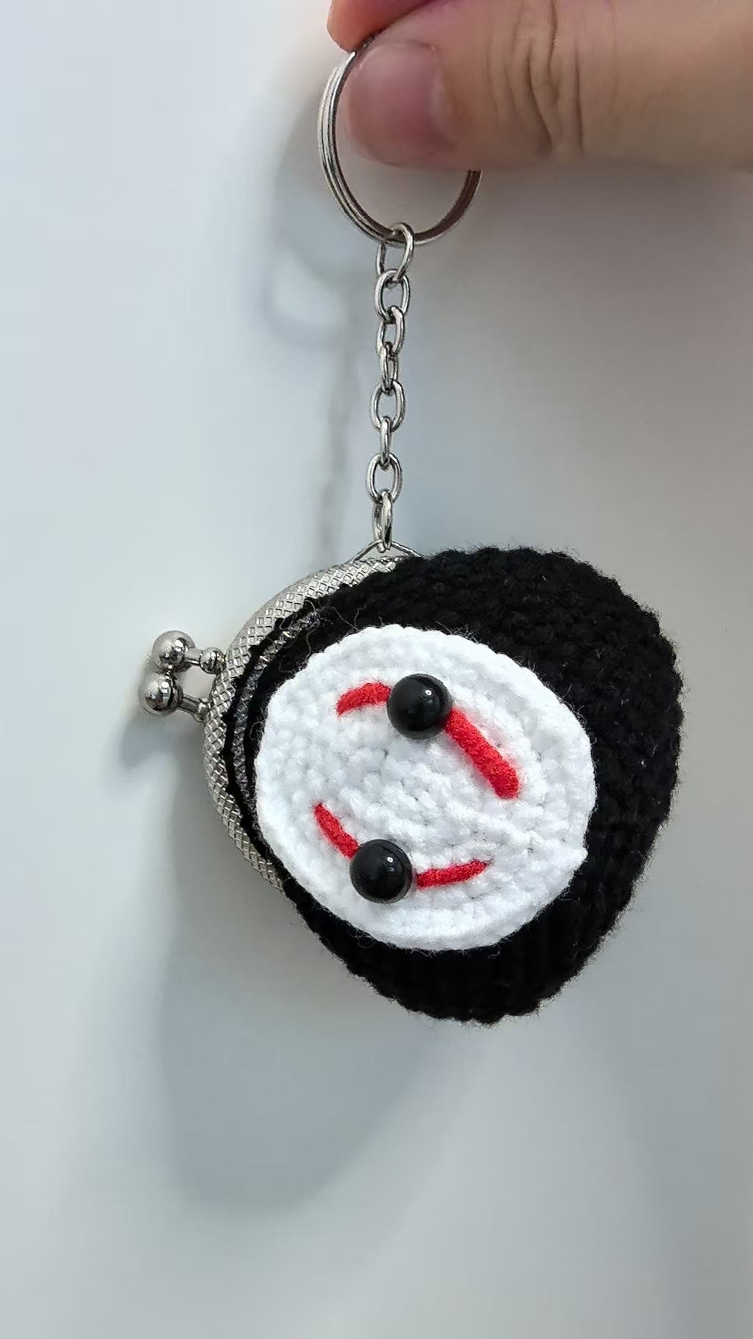 Crocheted coin purse - Faceless man