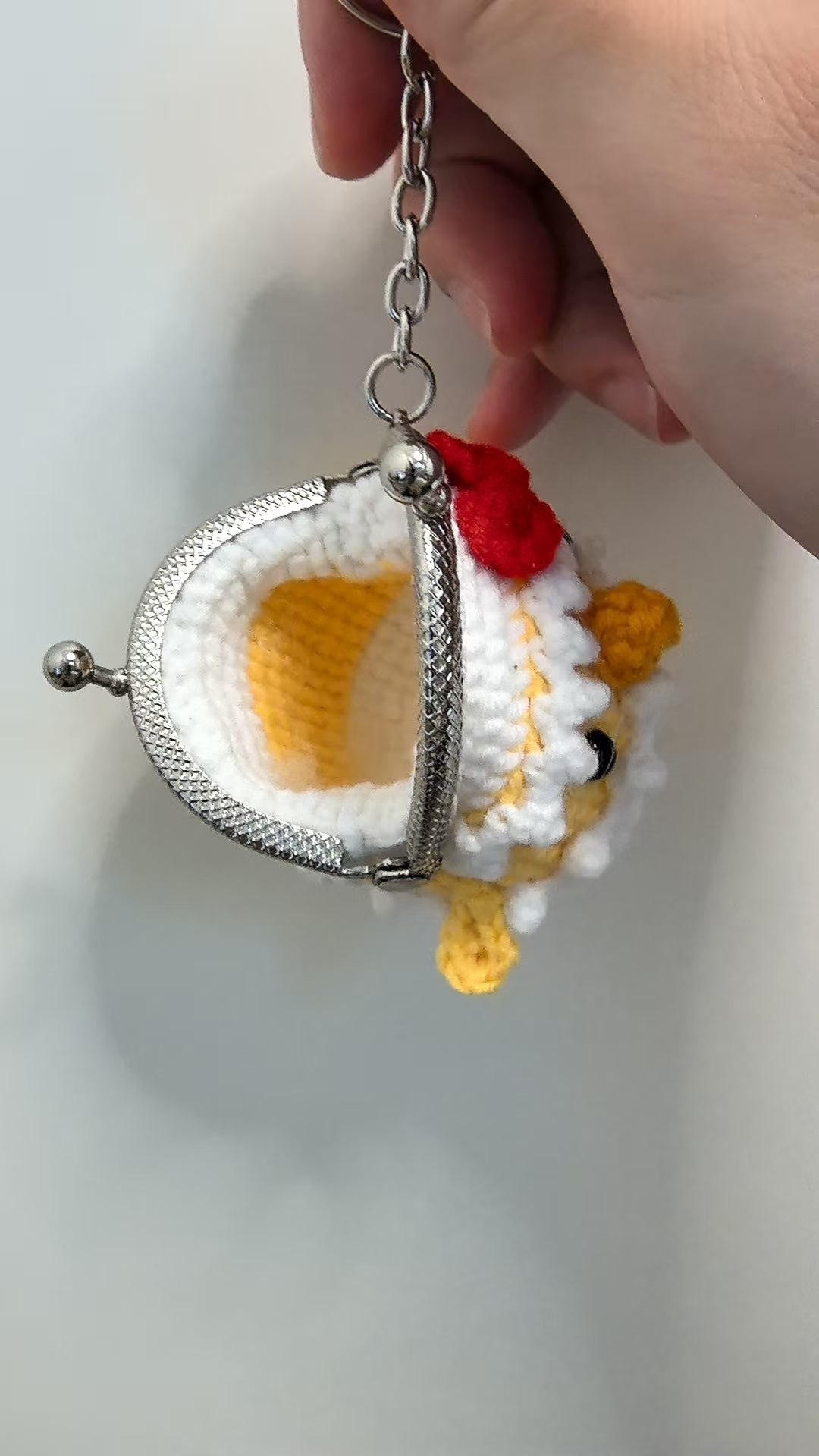 Crocheted coin purse - Chicken