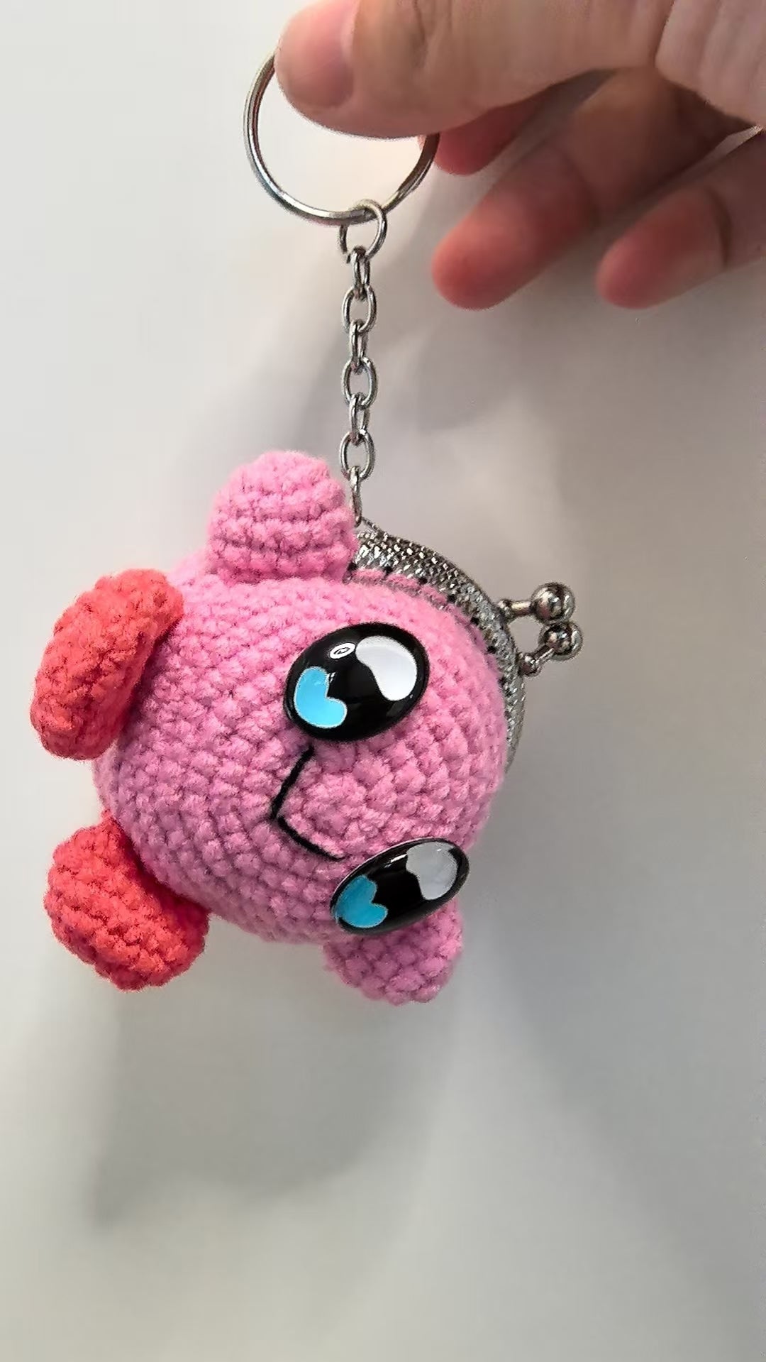 Crocheted coin purse - Kirby of the Stars