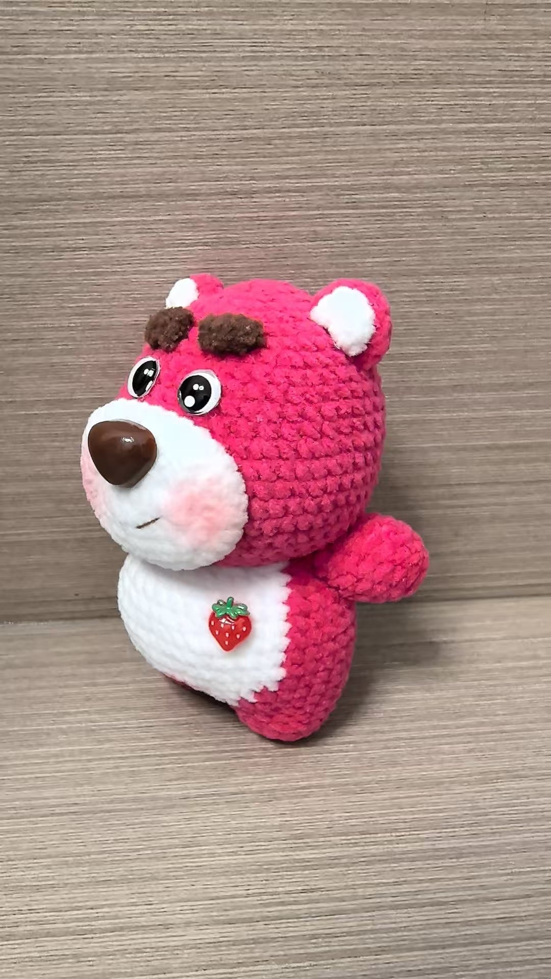 crocheted Strawberry Bear