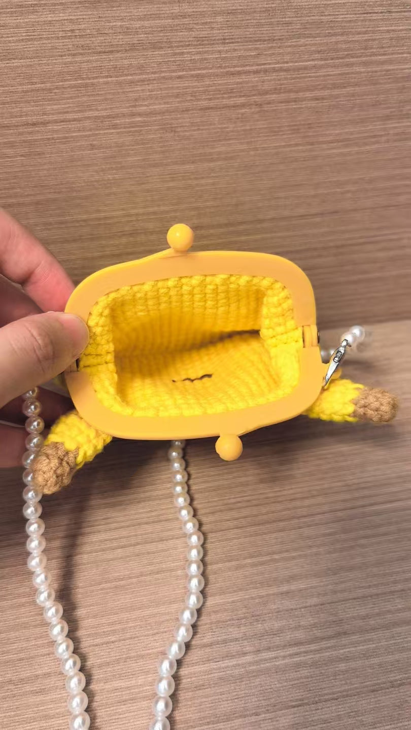 Crocheted card wallet - Pikachu