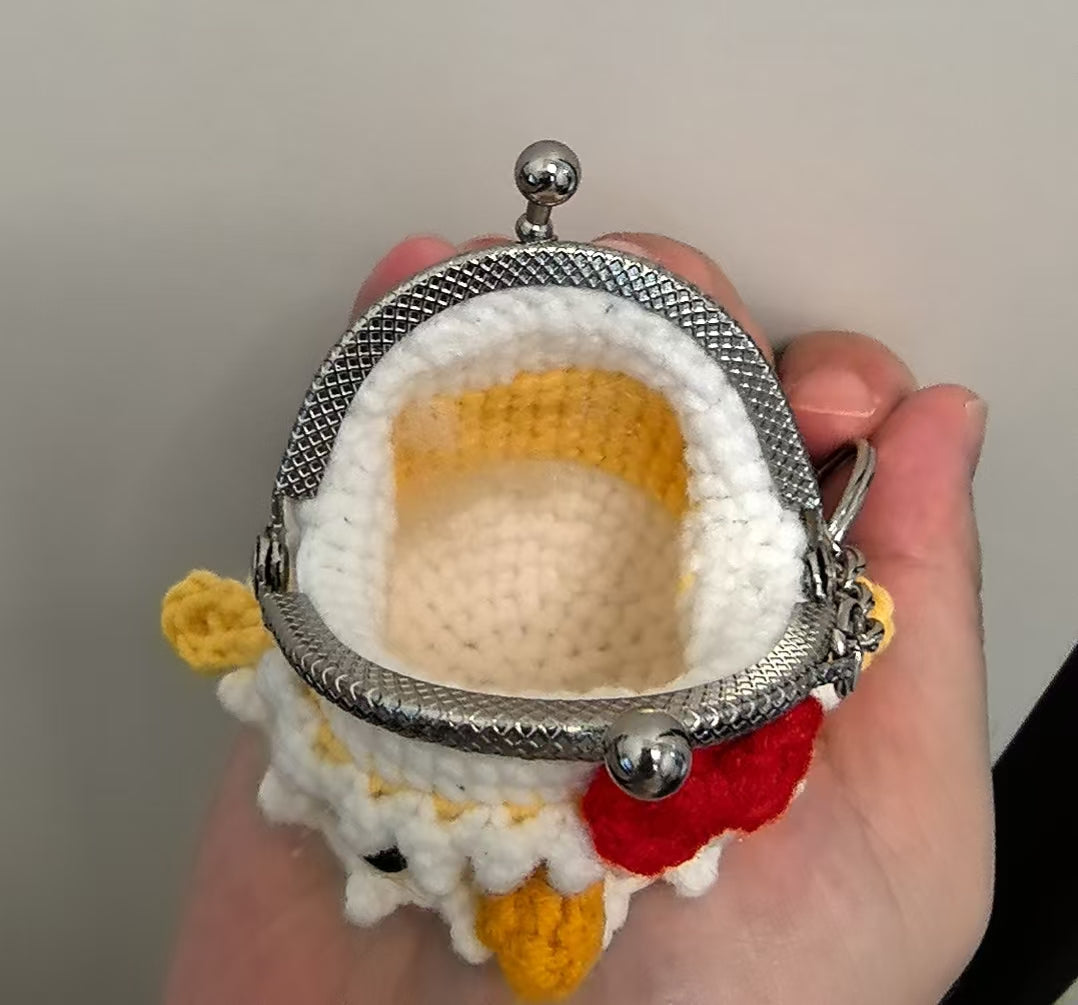 Crocheted coin purse - Chicken