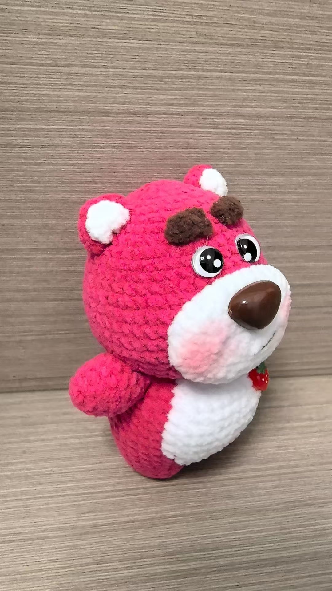 crocheted Strawberry Bear