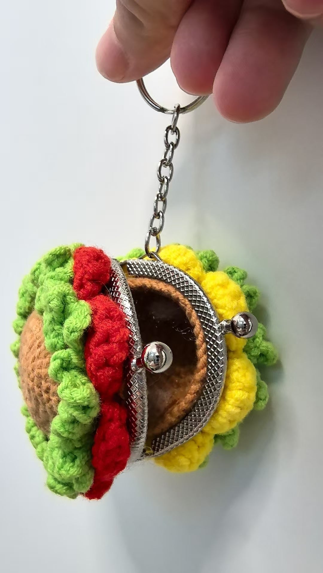 Crocheted coin purse - Hamburger