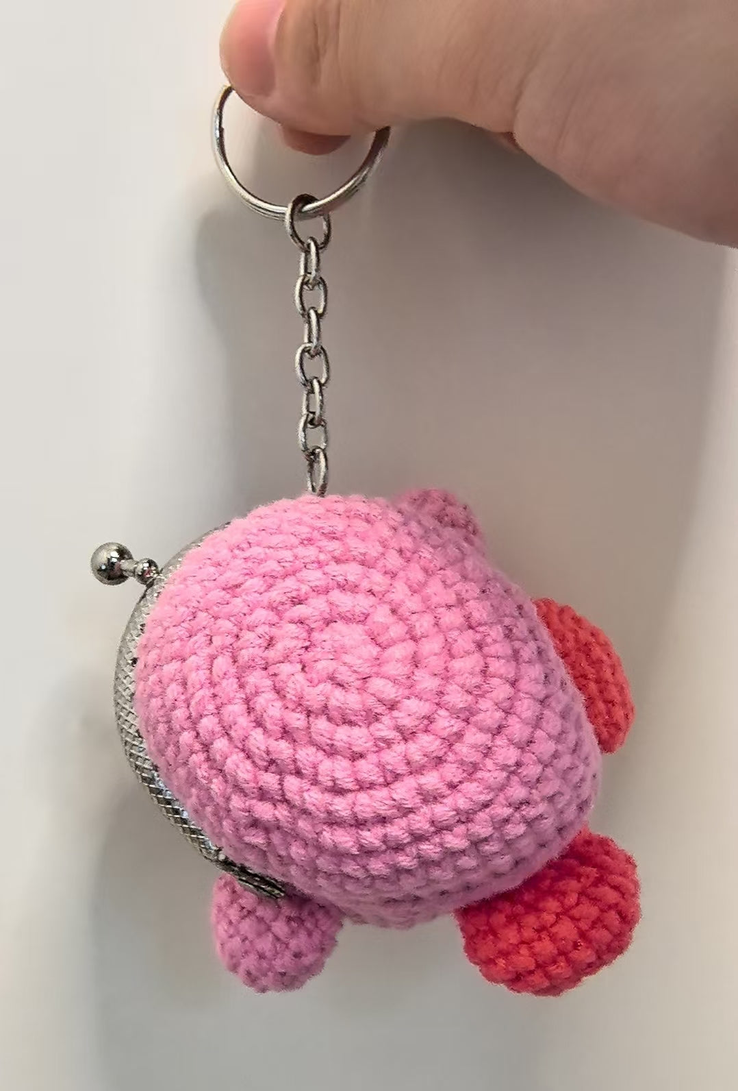 Crocheted coin purse - Kirby of the Stars