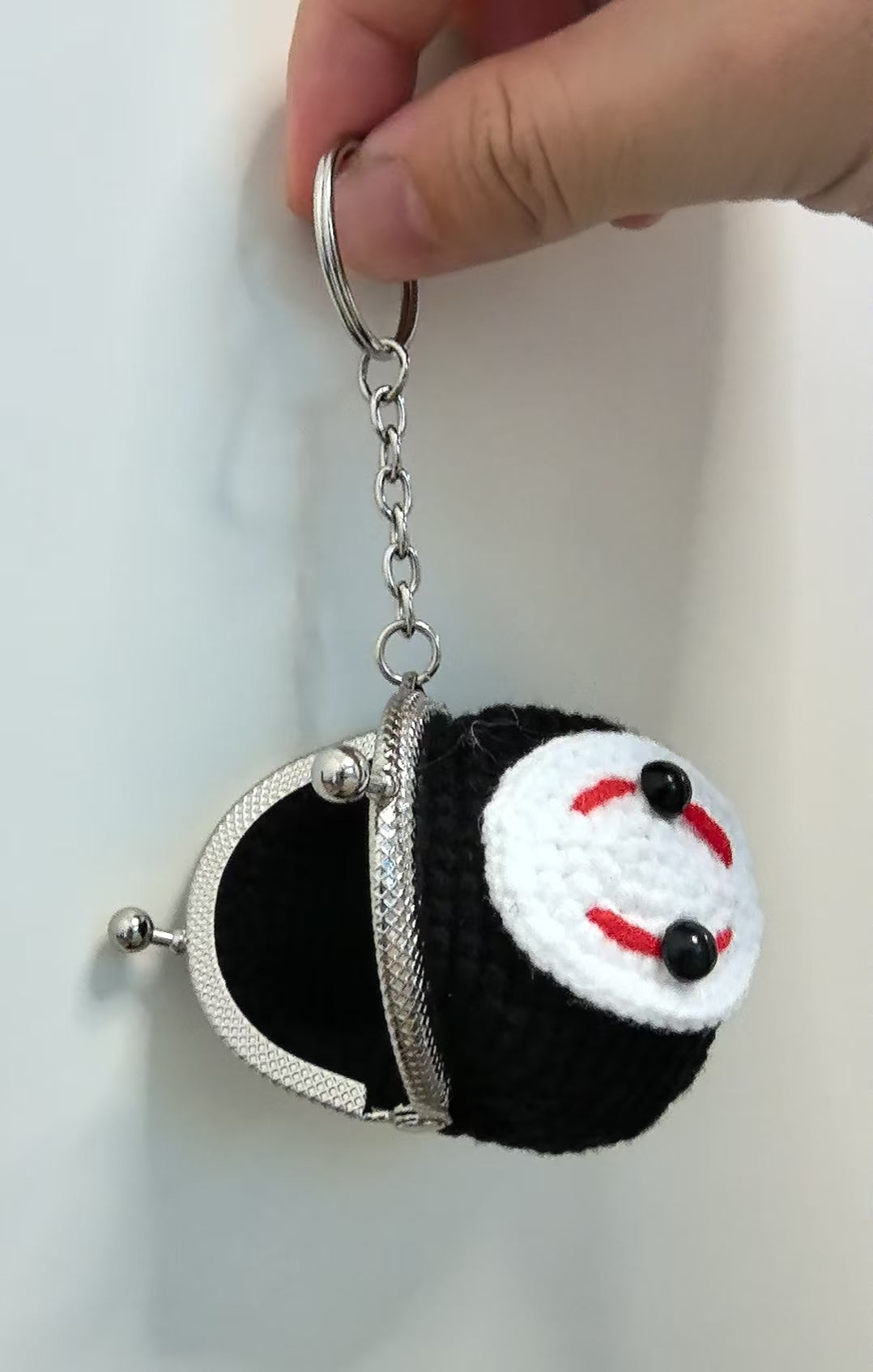 Crocheted coin purse - Faceless man